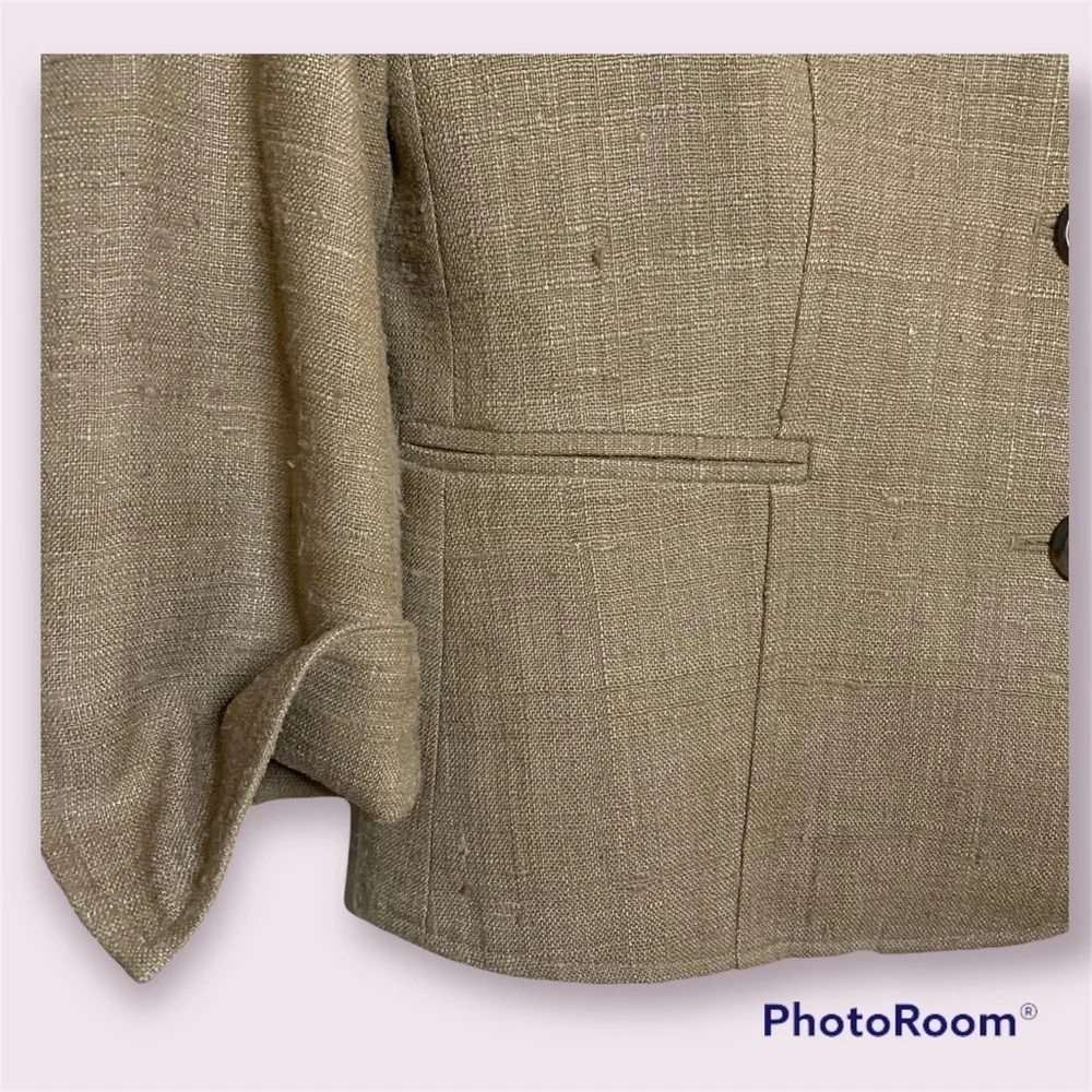 LAUREN by Ralph Lauren 100% Silk Tan Jacket size 6​​​